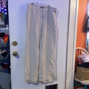 beige and brown striped pants